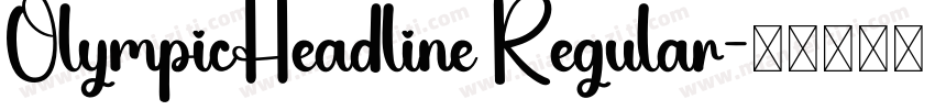 OlympicHeadline Regular字体转换
